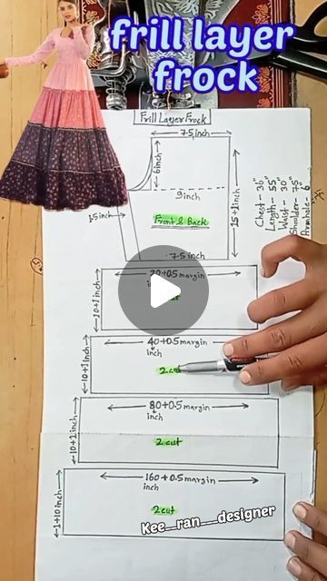 New Model Frock Design, Stitching Dresses Tutorials, Frock Long, Pattern Drafting Bodice, Dress Designs For Stitching, Blouse Tutorial, Pattern Drafting Tutorials, Easy Dress Sewing Patterns, Sewing Measurements