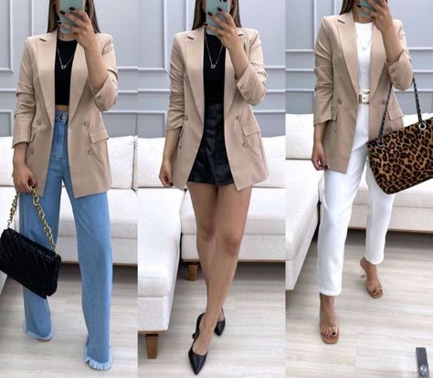 Beige Vest Blazer Outfit, How To Style A Cream Blazer Women, What To Wear With Beige Blazer, Beige Blazer Styling Women, Outfits Con Blazer Elegante, Styling A Beige Blazer, How To Style A Beige Blazer, Outfit With Beige Blazer, Look Blazer Nude