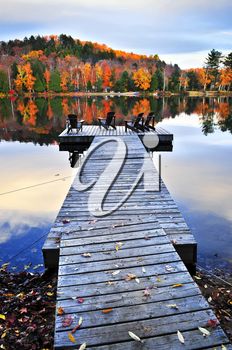 Wooden dock with chairs on calm fall lake Click Motorcycle, Craft Hobbies, Thanksgiving Wallpaper, Autumn Lake, Fall Inspiration, We Are The World, Autumn Beauty, Fall Pictures, Autumn Activities