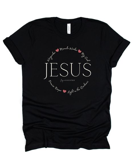 Jesus Waymaker - Unisex Crew-Neck Tee - Joy & Country Dc Clothing, Christian Tshirts Women, Cute Tshirt Designs, Beautiful Tshirts, Promise Keeper, Christian Shirts Designs, Light In The Darkness, In The Darkness, Inspirational Shirt