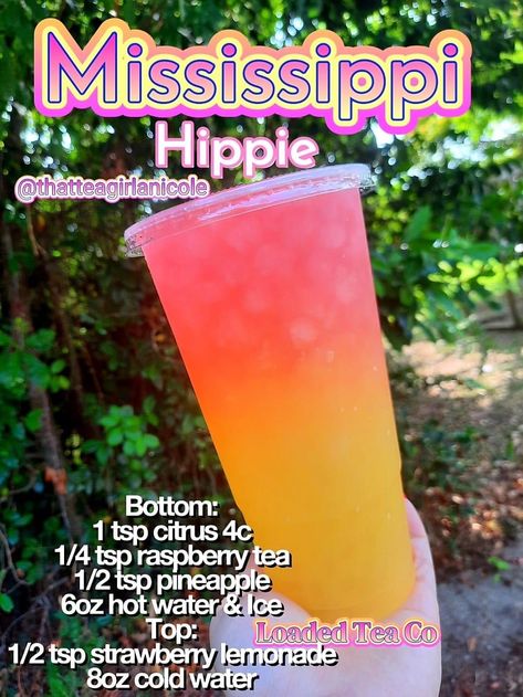 Strawberry Dole Whip Loaded Tea, Flavored Water Recipes With Flavor Packets, Water Tok Recipes, Water Tok, Flavored Water Drinks, Energy Drink Recipe, Herbalife Teas, Tea Blends Recipes, Fancy Water