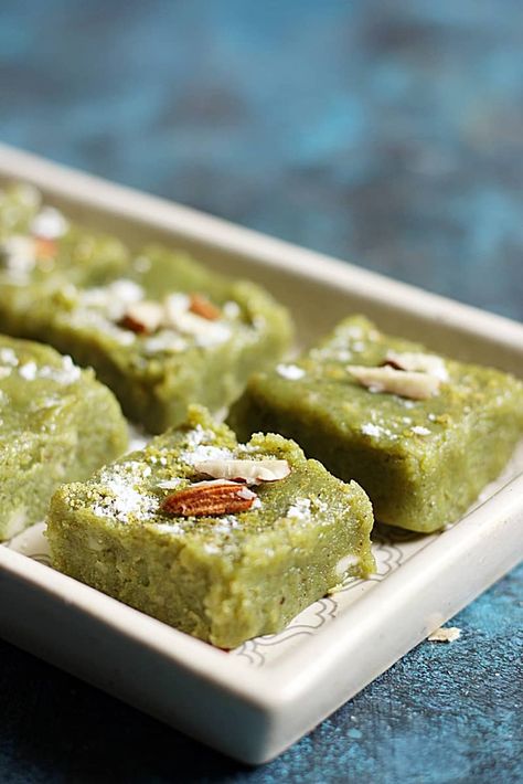 Badam Pista Burfi Pista Barfi, Barfi Recipe, Burfi Recipe, Foreign Food, Chaat Recipe, Indian Dessert Recipes, Indian Sweet, Indian Desserts, Healthy Sweets Recipes