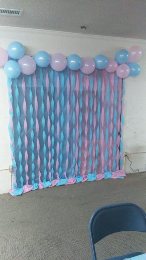 Gender Reveal Ideas For Party Backdrop, Diy Backdrop For Gender Reveal, Gender Reveal Ideas Decorations Outside, Gender Reveal Schedule, Gender Reveal For Party Decoration, Dollar Tree Gender Reveal Decorations, Gender Reveal Birthday Party, Diy Gender Reveal Decor, Gender Reveal Ideas On A Budget