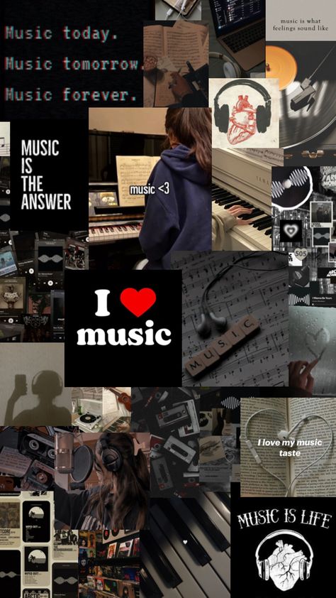 Many pictures that describe music Aesthetic Wallpaper For Music Lovers, Phone Backgrounds Music, The Backseat Lovers Wallpaper, Hiphop Music Aesthetic, Singing Aesthetic Wallpaper, Band Wallpapers Aesthetic, Music Lovers Wallpaper, Cute Music Wallpapers, Cassidy Core