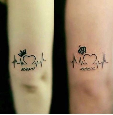 Best Couple Tattoos Unique, Unique Couple Tattoos, Couple Tats, Couple Name Tattoos, Tato Nama, Marriage Tattoos, Infinity Couple Tattoos, Partner Tattoos, Tattoo 2023