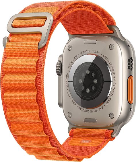 Apple Watch Ultra [GPS + Cellular 49mm] Smart Watch w/Rugged Titanium Case & Orange Alpine Loop Small. Fitness Tracker, Precision GPS, Action Button, Extra-Long Battery Life, Brighter Retina Display Alpine Loop, Layered Weave, Apple Watch 42mm, Apple Watch Ultra, Loop Bands, Watch Ultra, Apple Watch Series 3, Apple Watch 38mm, 38mm Apple Watch Band