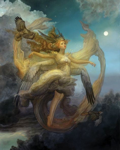 Annie Stegg Art, Sylph Aesthetic, Sylph Art, Annie Core, Annie Stegg, Magical Art, Fantasy Artist, Ethereal Art, Fairy Art