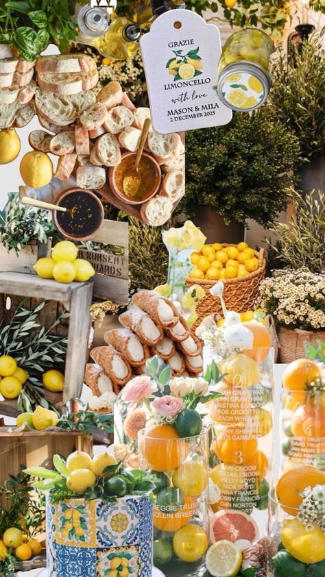 Italian wedding vibes Sicily Bridal Shower Theme, Italian Wedding Theme Romantic, Italy Bridal Shower Ideas, Mexican Italian Wedding, Italian Wedding Food Ideas, Dolce Vita Wedding Theme, La Dolce Vita Wedding Theme, Italian Wedding Bridesmaids, Italian Spring Wedding