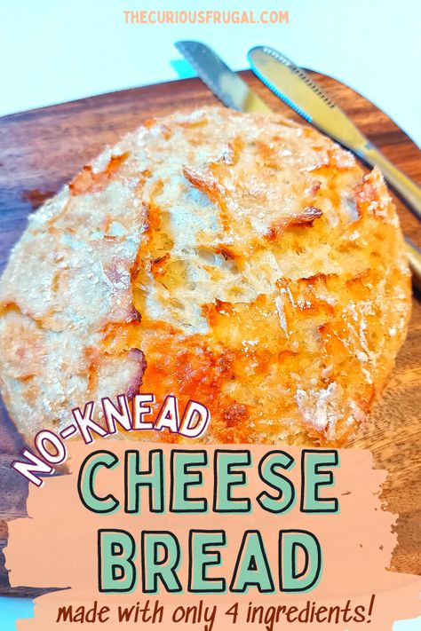 Easy Cheese Bread Loaf, Easy No Knead Dutch Oven Bread, Homemade Bread In The Oven, Homemade Dutch Oven Bread Recipes, Homemade Cheese Bread Loaf, Homemade Bread With Cheese, Easy Homemade Bread In Dutch Oven, Cheese Artisan Bread Recipes, Homemade Bread In Oven