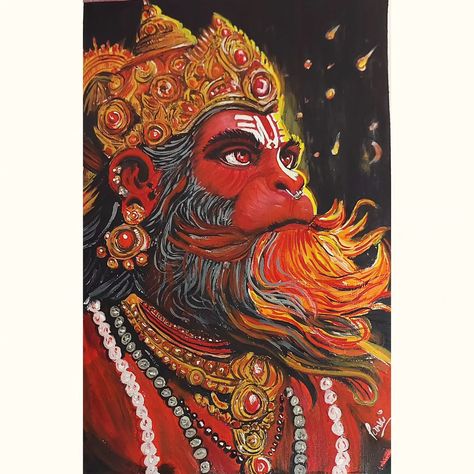 Hanuman Jayanti 🙏 . . Took 7 hrs to complete ... . #art #artist #artoftheday #artistsoninstagram #painting #paintings #artoftheday #art #artist #artistsoninstagram #watercolour #acrylicpainting #acrylicpaint #instagram #instaart #hanuman jayanti . @brustro_official Hanuman Watercolour Painting, Hanuman Painting Acrylic, Hanumanji Painting, Hanuman Painting, Hanuman Drawing, Hanuman Jayanti, Butterfly Art Painting, Actor Quotes, Indian Art Gallery