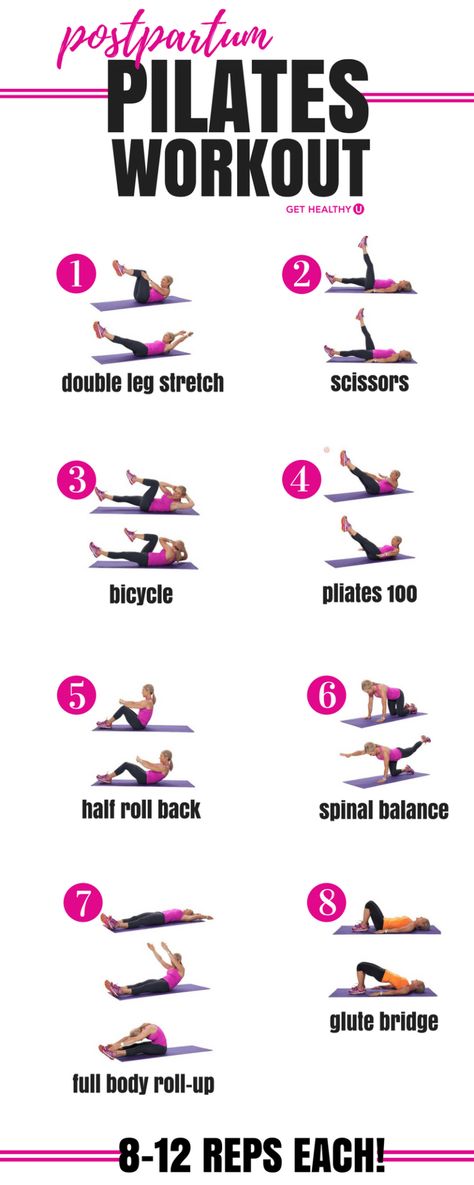 Postpartum Pilates Core Workout - Get Healthy U Postpartum Pilates, Pilates Core, Postpartum Workout, Mat Pilates Workout, Calendula Benefits, Pilates Training, Baby Fat, Pilates Princess, Glute Bridge