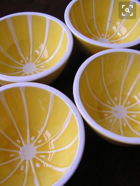 .When life gives you lemons, put them in this bowl Hand Painted Fruit Bowl, Lemon Bowl Painting, Pottery Painting Cereal Bowl, Citrus Pottery Painting, Cereal Bowl Painting Ideas, Cereal Bowl Pottery Painting, Painting Pottery Ideas Bowls, Painting Bowl Ideas, Hand Painted Bowl