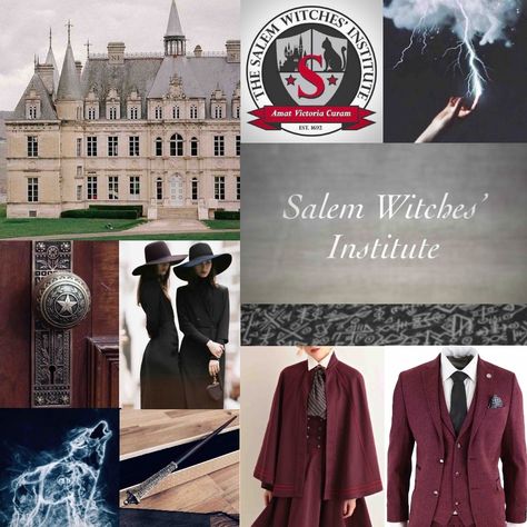 Salem Witches’ Institute - Harry Potter Wizarding schools aesthetic 9/12 Salem Witch Institute, Auror Uniform Harry Potter, Salem Witches Institute Aesthetic, Salem Institute Of Magic, Harry Potter Auror Outfit, Auror Outfit Harry Potter, Salem Witches Institute, Wizarding World Aesthetic Outfits, Magic School Aesthetic Uniform