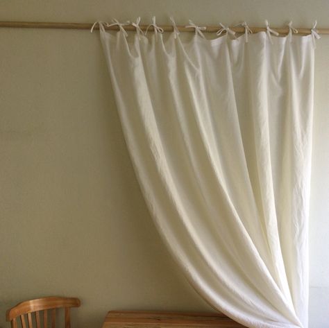 Linen shower curtain with ties Rustic curtain panels Tie Top Curtains, Linen Shower Curtain, Kitchen Curtains And Valances, Cafe Curtains Kitchen, Cottage Curtains, Extra Long Curtains, White Linen Curtains, Rustic Tablecloths, Linen Curtain Panels