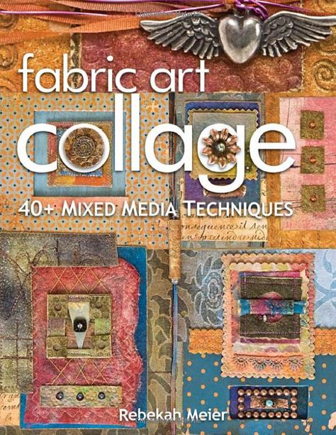 Fabric Art Collage, Small Quilt Projects, Mixed Media Art Techniques, Collage Book, Creation Art, Mixed Media Techniques, Collage Techniques, Fabric Collage, Fabric Journals