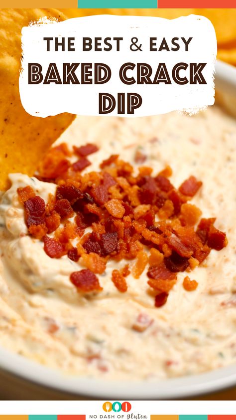 Baked Crack Dip Baked Cream Cheese Dip, Best Spaghetti Recipes, Baked Cheese Dip, Dip Cream Cheese, Pineapple Slaw, Corn Grilled, Bacon Ranch Dip, Gluten Free Side Dishes, Gluten Free Holiday Recipes