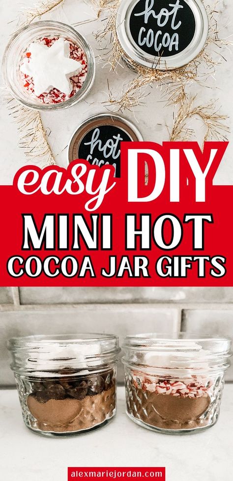 Hot Cocoa Mason Jar Gifts, Hot Chocolate Gift Ideas, Hot Cocoa Gift Ideas, Gift Jar Ideas, Diy Hot Chocolate Mix, Christmas Hot Chocolate Gifts, Bulk Christmas Gifts, Hot Chocolate In A Jar, Chocolate Gift Ideas