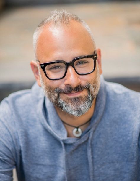 Bald Men With Glasses, Haircut For Balding Men On Top, Bald Man With Glasses, Hairstyles For Balding Men, Bald Head Man, Balding Men, Haircuts For Balding Men, Grey Hair And Glasses, Older Men Haircuts