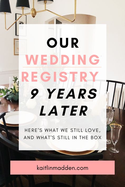 Nine years after my wedding, these are the wedding registry items we still use every day. #weddingregistry #weddingessentials #wedding #bridetobe #weddingplanning Non Kitchen Wedding Registry Items, Wedding Registry Ideas For Men, Best Registry Items Wedding, Wedding Registry List Ideas, Wedding Registry Ideas For Couples Who Live Together, Must Have Wedding Registry Items, Best Wedding Registry Items, Amazon Registry Wedding, Registry Items Wedding