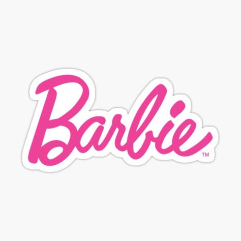 Barbie Party Decorations, Preppy Stickers, Barbie Logo, Barbie Birthday Party, Barbie Theme, Stickers Kawaii, Barbie Birthday, Barbie Party, Pink Logo