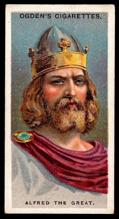 Anglo Saxon Kings, Anglo Saxon History, Alfred The Great, History Magazine, Great King, Trade Cards, English History, Giclee Painting, Anglo Saxon