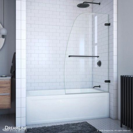 Aqua Uno Hinged Tub Door Bathtub Doors, Tub Shower Doors, Shower Parts, Tub Doors, Tub Surround, Frameless Shower Doors, Frameless Shower, Wall Installation, Door Installation