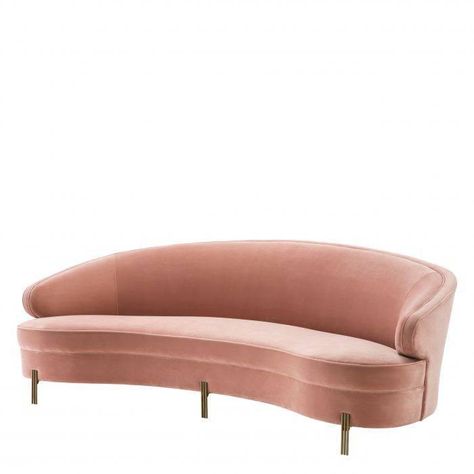 Curved Settee, Armless Couch, Pink Velvet Chair, Gold Sofa, Dining Sofa, High Quality Sofas, Boho Chique, Modern Couch, Comfy Couch