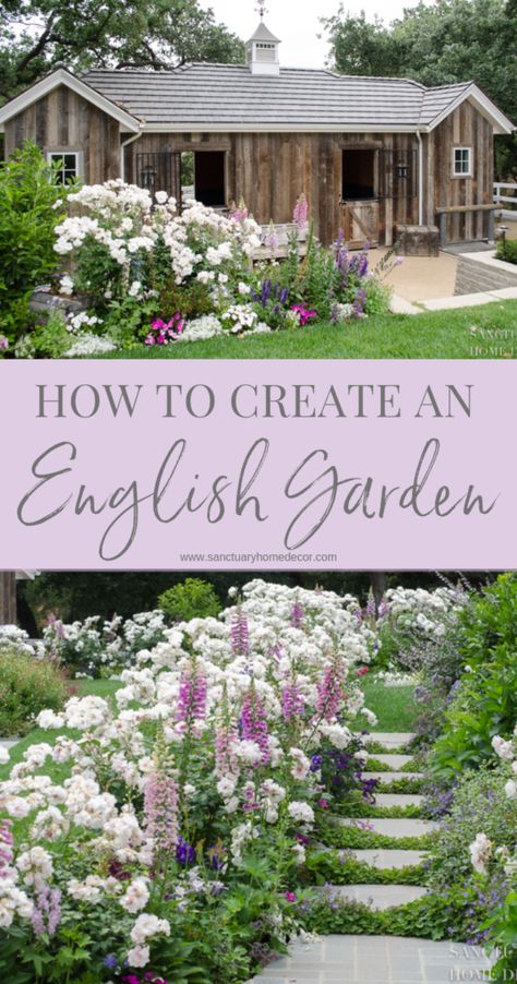 How to Create a Romantic English Garden - Garden Flower Ideas-Foxglove-Delphinium-Garden Roses Hidcote Lavender, Lavender Hidcote, Sanctuary Home Decor, Sanctuary Home, Funny Vine, English Garden Design, Cottage Garden Design, Garden Wallpaper, English Cottage Garden