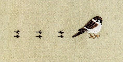 Embroidering Ideas, Needlepoint Tapestry, Embroidered Bird, Hand Embroidery Projects, Bird Embroidery, Embroidery On Clothes, Cute Embroidery, 자수 디자인, Sewing Embroidery Designs