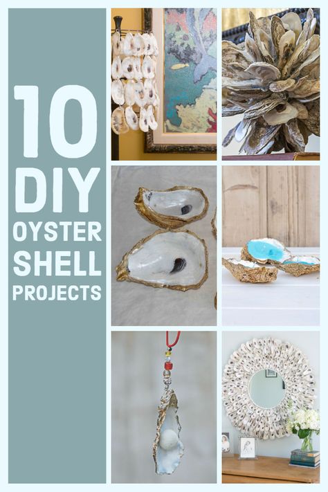 Ten Great DIY Oyster Shell Crafts Oyster Shell Diy Projects, Crafts With Oyster Shells Diy, Decorating Oyster Shells Diy, Beach Shells Crafts, Oyster Shell Projects, What To Do With Oyster Shells, Oyster Shells Decor Diy, Oyster Crafts Shells, How To Make Oyster Shell Ornaments