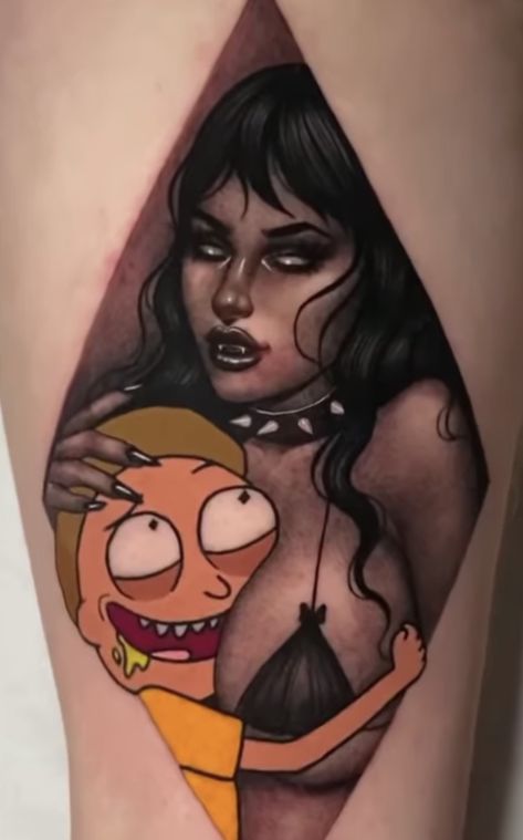 Ricky Fort, Ripped Skin Tattoo, Rick E Morty, Rick And Morty Tattoo, Rick I Morty, Gangsta Tattoos, Forarm Tattoos, Clever Tattoos, Cool Arm Tattoos