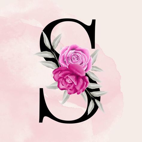 S S Logo Design Letter, Letter S Aesthetic, S Typography Logo, Letter S Logo Fonts, Letter S With Flowers, Letter S Wallpaper, S Wallpaper Letter, S Letter Wallpaper, Letter S Font