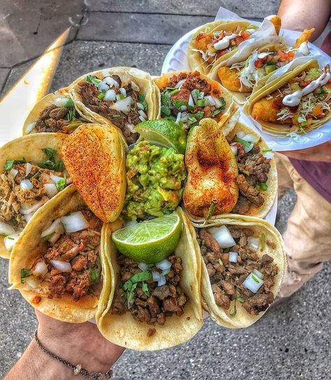 𝗕𝗔𝗝𝗔 𝗖𝗔𝗟𝗜 𝗙𝗶𝘀𝗵 & 𝗧𝗮𝗰𝗼𝘀 🥑 on Instagram: “🥑🌮 Make time for these meat tacos @bajacalifishandtacos TODAY! you can order online on our website for pick up and skip the…” Fire Food, Hispanic Food, Food Babe, Mexican Food Recipes Easy, Food Therapy, Food Drinks Dessert, Food Obsession, Cafe Food, Pretty Food