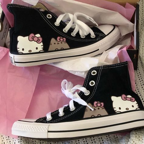 Women’s Size Brand New In The Box Never Worn Price Firm- But I Can Sell On Mercar For Cheaper, Just Ask Jordan Must Haves, Hello Kitty Wishlist, Kawaii Converse, Shoes To Get, Cool Hello Kitty, Hello Kitty Merch, Hello Kitty Converse, Spiderman Shoes, Hello Kitty Stuff