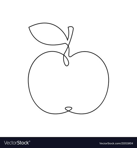 Cute Apple Tattoo, Apple Illustration Design, Apple Tattoo Design, Apple Tattoo Ideas, Teacher Tattoo Ideas, Tattoo Apple, Teacher Tattoo, Apple Outline, Teacher Tattoos