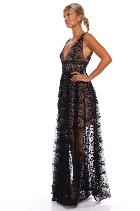 Bronx And Banco, Long Evening Dress, Dress Gown, Bronx, Evening Dress, Black Lace, Lace Dress, Lace, Free Shipping