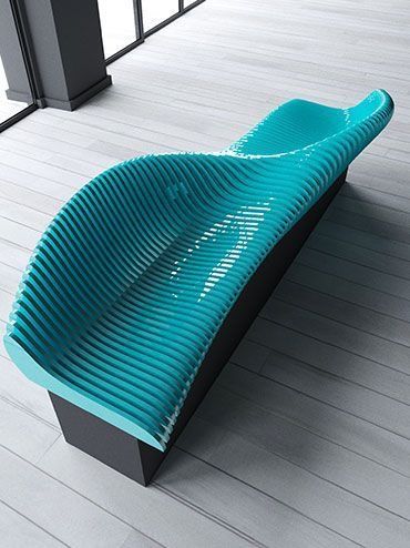 Parametric Bench, Geometric Furniture Design, Geometric Furniture, Wood Wall Design, Diy Furniture Videos, Sculptural Furniture, Cnc Furniture, Futuristic Furniture, Parametric Design