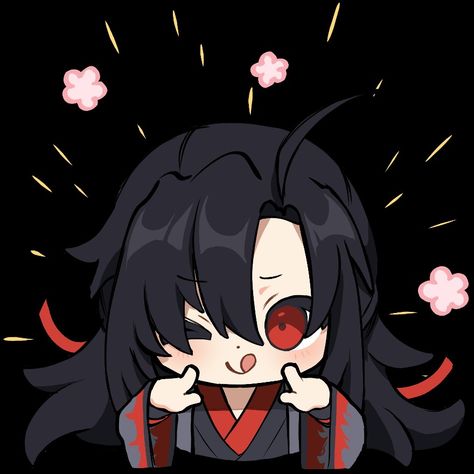 mdzs sticker Mdzs Clan Symbols, Wei Wuxian Chibi, Mdzs Stickers, Chibi Stickers, Adorable Stickers, Lol Dolls, The Grandmaster, Birdy, Art Reference Poses