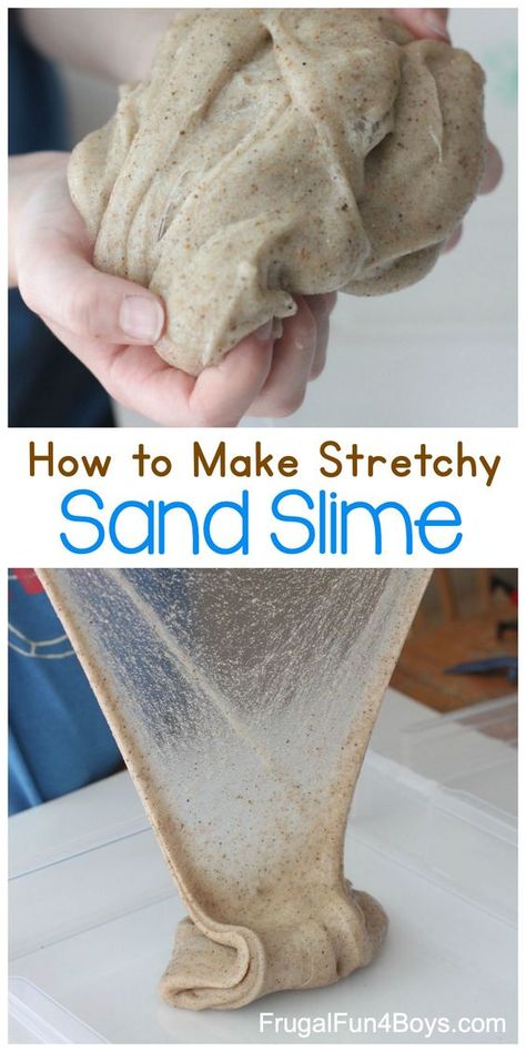 The Best Sand Slime Recipe - How to make 3 ingredient stretchy slime with real sand in it! Fun summer activity for kids. Desert Animals Activities, Sand Slime Recipe, How To Make Sand, Desert Crafts, Stretchy Slime, Fun Slime, Safari Activities, Sand Slime, Desert Animals