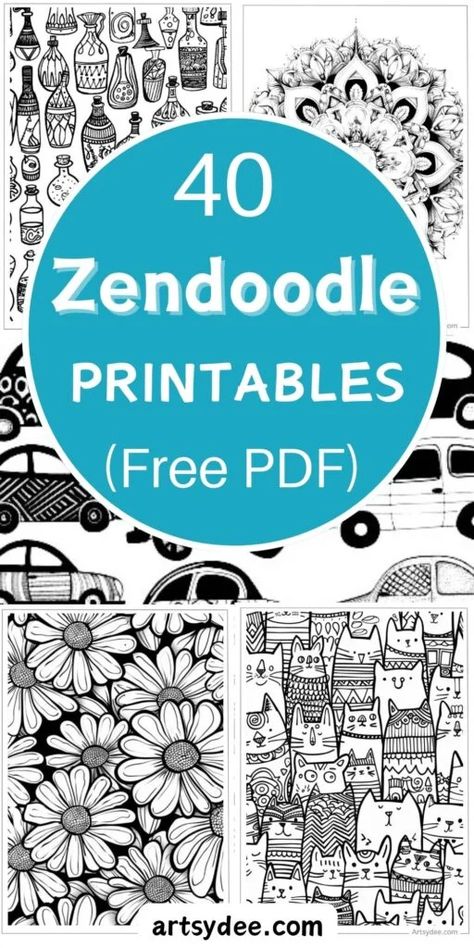 Unlock Your Imagination with 31+ Free Zendoodle Printables! - Artsydee - Drawing, Painting, Craft & Creativity Patterns For Zentangles, Doodle Art Embroidery, Zendoodle Step By Step, Doodles To Color Free Printable, Zentangle Printables Free, Printable Zentangle Patterns Free, Zentangle Practice Sheets Free Printable, Printable Doodle Pages, Zen Doodles Easy