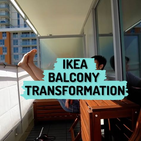 Ultimate - IKEA Balcony Transformation | Facebook Balcony Transformation, Ikea Hall, Ikea Balcony, Grey Deck, Ikea Mirror, Garden Tiles, 1930s House, Furniture Flips, Deck Tiles