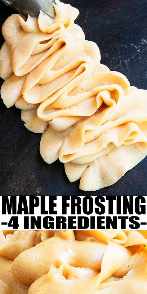 Maple Frosting Recipe, Maple Buttercream Frosting, Pudding Recept, Maple Buttercream, Buttercream Icing Recipe, Maple Recipes, Maple Syrup Recipes, Maple Frosting, Frosting Recipes Easy