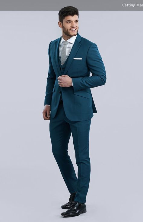 Teal Blue Suit, Blue Suit Vest, Modern Shawl, Navy Tattoos, Blue Three Piece Suit, Don Draper, Blue Tigers, Pink Bird, Three Piece Suit