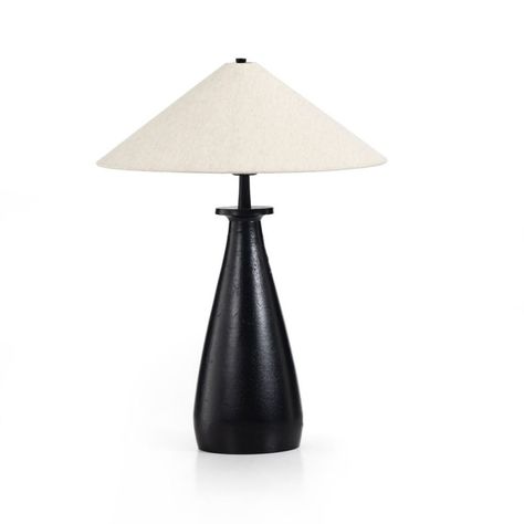 Black bedside lamp