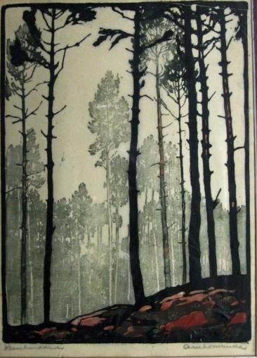 Art Nouveau Woodcuts and Prints — Sarah Greenman Art, Art Nouveau, Trees, In The Woods, Pin Collection, Style Inspiration