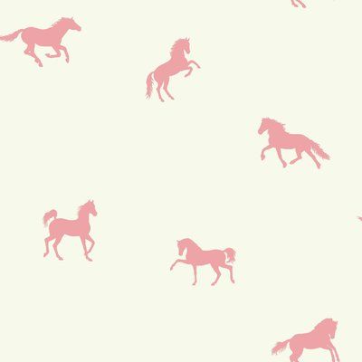 Pink Removable Wallpaper, Horses Wallpaper, Logo Horse, Horse Crazy Girl, Horse Room, Wallpaper Boulevard, Barbie Horse, Discount Wallpaper, Wallpaper Warehouse