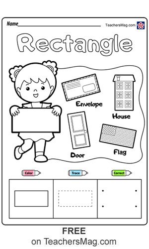 Preschool shapes worksheets are the perfect way to teach your child about all the different kinds of shapes. Try our preschool shapes printables with your kid. Rectangle Shape Worksheets For Preschool, Shapes Worksheet Kindergarten Activities, Rectangle Worksheet, 2d Shapes Worksheet, Shapes Preschool Printables, Preschool Shapes, Preschool Worksheets Free Printables, Shape Worksheets For Preschool, Color Worksheets For Preschool