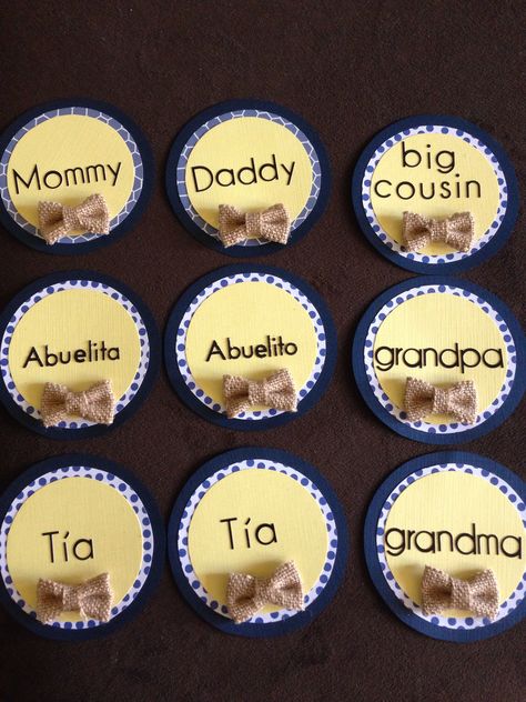 Baby shower name tags :) Baby Shower Name Tags, Baby Party Games, Vintage Baby Shower, Baby Party, Name Tags, Vintage Baby, Baby Showers, Party Games, Shower Ideas