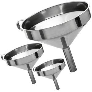 3 Piece Funnel Set - Stainless Steel - By Utopia Kitchen Kitchen Crafts, Craft Table, Stainless Steel Kitchen, Kitchen Tools And Gadgets, Kitchen Bar, Industrial Office, Kitchen Tools, Funnel, Flask