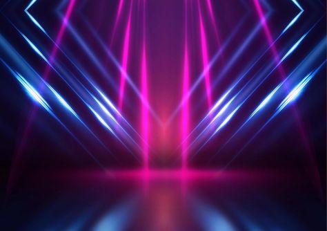 Empty dark abstract background. Background of an empty show scene. Glow of neon lights on an empty stage Dark Abstract Background, Dance Background, Dark Abstract, Dance Stage, Stage Background, Gaming Banner, Concert Stage, Cube Design, Neon Glow